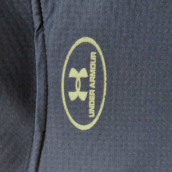 Men's Under Armour ColdGear 1/4 Zip Mock Neck Navy / Gray Pullover Size XL - Picture 4 of 7